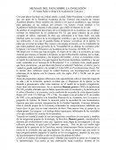 MENSAJE DEL PAPA SOBRE LA EVOLUCIÓN