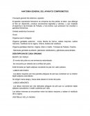 ANATOMIA GENERAL DEL APARATO COMPROMETIDO