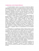 Consideraciones sobre el Estado de Bienestar