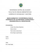 Cuestonario MARCO NORMATIVO Y DE REFERENCIA PARA EL DIAGNÓSTICO DE LOS PROCESOS, PLANIFICACIÓN Y ORGANIZACIÓN DE LA INVESTIGACIÓN.
