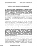 Practica docente PROYECTO EDUCATIVO PARA LA EDUCACION INDIGENA