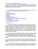 LA ÉTICA. MARCO TERMINOLÓGICO