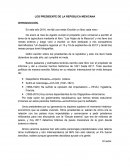 LOS PRESIDENTE DE LA REPÚBLICA MEXICANA