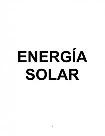 FUNDAMENTOS DE LA INVESTIGACION ENERGIA SOLAR. Página 1