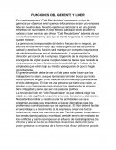 Como son sus Funciones del gerente y lider