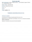 Tiempo: (módulos 1 y 2) Evaluación: características de los seres vivos