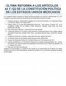 Ensayo de Reforma a los articulos 44 y 122 constitucionales
