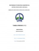 TAREA UNIDAD 1 Y 2 ASIGNATURA: CIENCIAS SOCIALES I