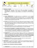 PROCEDIMIENTO DE ANÁLISIS ACADÉMICO