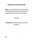 LA INCLUSIÓN SOCIAL DE PERSONAS CON CAPACIDADES FÍSICAS DIFERENTES EN ARGENTINA DE 2010 A LA ACTUALIDAD