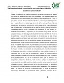 La importancia de la comunicación oral y escrita en el ámbito académico (universidad)