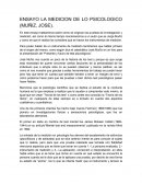 ENSAYO LA MEDICION DE LO PSICOLOGICO (MUÑIZ, JOSE)