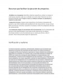Recursos que facilitan la ejecución de proyectos
