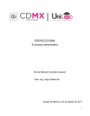 PROYECTO FINAL El proceso administrativo