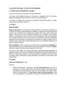 TALLER MOTIVACIONAL “EL GUSTO POR APRENDER”