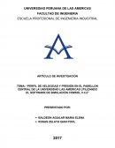 Perfil de velocidad y presión en el pabellon central de la Universidad Las Americas utilizando el software de simulación Comsol