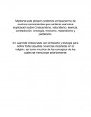 Filosofía y teología para definir todas aquellas creencias