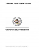 Educación en las ciencias sociales
