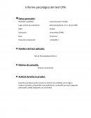 Informe psicológico del test CPN