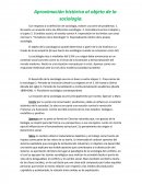 Aproximación histórica al objeto de la sociología
