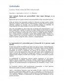 Actividades Lectura: Ficha crítica del libro seleccionado Opción: Aprender a vivir, J. A. Marina