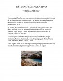 ESTUDIO COMPARATIVO “Playa Artificial”
