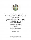 Detallar acerca de lo que es una pesadilla y qué de nuestro organismo las produce en el subconsciente.