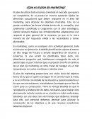 ¿Que es el plan de marketing?