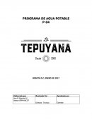 Programa agua potable ALIMENTOS ARTESANALES TEPUY SAS