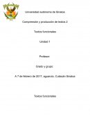 Comprensión y producción de textos 2 Textos funcionales Unidad 1