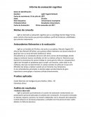 EJEMPLO DE Informe evaluación cognitiva WAIS IV