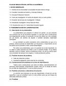 PLAN DE REDACCIÓN DEL ARTÍCULO ACADÉMICO