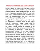 Medio Ambiente de Monserrate