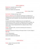 Carta comercial de ventas de muebles de temporada