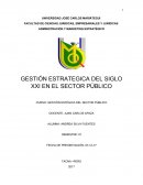 EJEMPLO DE UNA GESTION ESTRATEGICA EN EL SECTOR PUBLICO