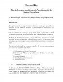 Primera Etapa: Identificación y Mitigación del Riesgo Operacional