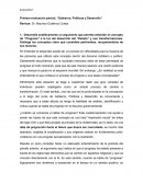 Primera evaluación parcial, “Gobierno, Políticas y Desarrollo”