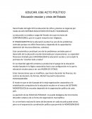 Educación escolar y crisis del Estado