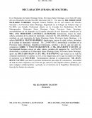 Declaracion jurada de solteria