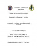 Investigación: Artículos que hablen sobre la mediación