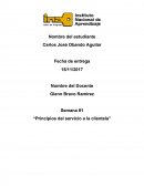 Semana #1 “Principios del servicio a la clientela”