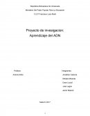 Proyecto de invesigacion: Aprendizaje del ADN