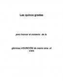 Las quince gradas para honrar el misterio de la gloriosa ASUNCIÓN de maría sma. al cielo