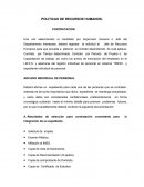POLITICAS DE RECURSOS HUMANOS. CONTRATACION