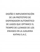 DISEÑO E IMPLEMENTACIÒN DE UN PROTOTIPO DE DISPENSADOR AUTOMÁTICO DE JUGOS QUE OPTIMICE EL TIEMPO DE LLENADO DE LOS ENVASES EN LA JUGUERIA KATHIU S.A.C.