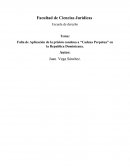 Falta de Aplicación de la prisión condena a “Cadena Perpetua” en la Republica Dominicana.