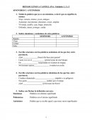 Eñala la palabra que no es un sinónimo, es decir que no significa lo mismo: Actividades de repaso lengua