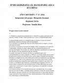 TP DE GEOGRAFIA: EL MANEJO DEL AGUA EN CHINA