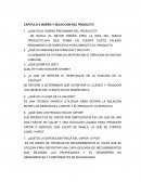 PREGUNTAS CAPITULO 6 DISEÑO Y SELECCIÓN DEL PRODUCTO