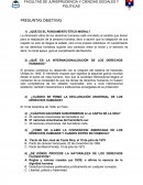 PREGUNTAS OBJETIVAS ¿QUÉ ES EL FUNDAMENTO ÉTICO-MORAL?